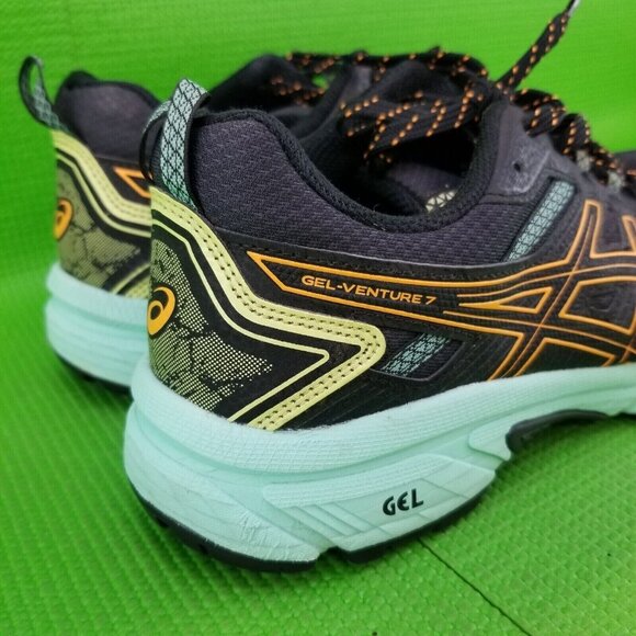 ✅ Womens 9 Asics Gel Venture 7 1012A477 Black Running Shoes Athletic Sneakers - Picture 10 of 12
